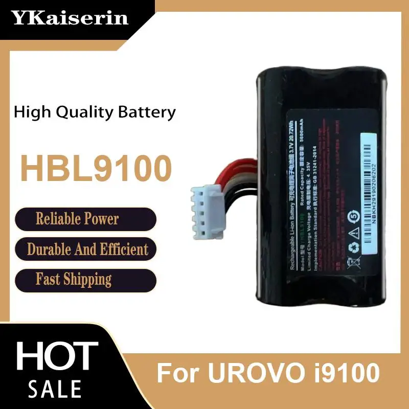 For Urovo i9100 High-Capacity Card Reader Battery HBL9100 5600mAh