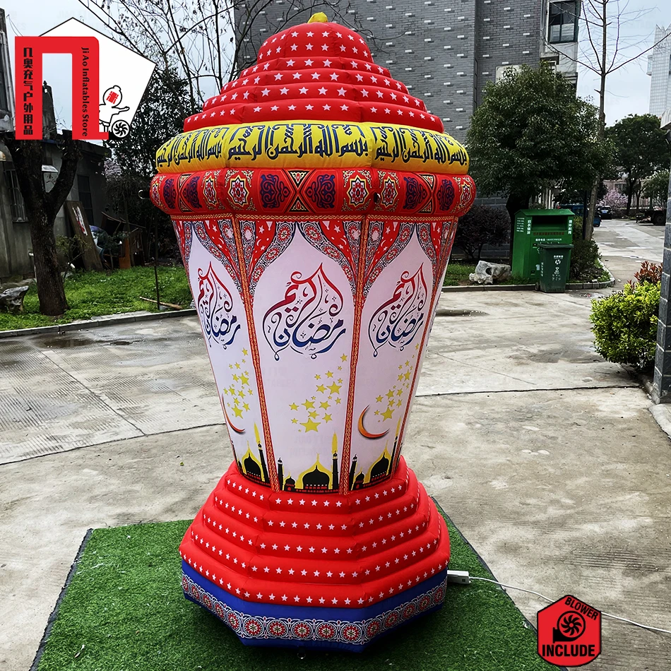 2023 Oxford Fabric Inflatables Mascots Advertising Ramadan EID Mubarak Muslims Festival Decoration Welcome Giant Balloons Lamps