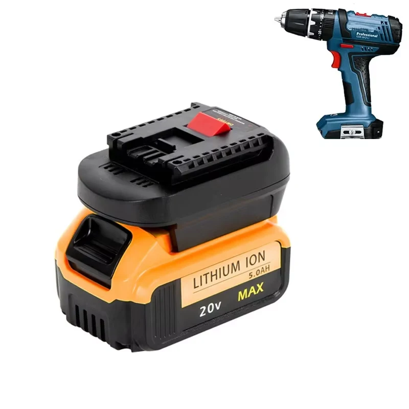 Adapter konwertera baterii DM18BS do akumulatorów litowych DeWlt 20V, kompatybilny z elektronarzędziami BOSCH 18V