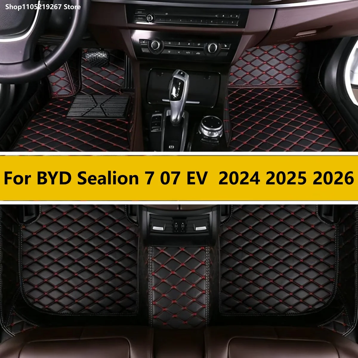 

For BYD Sealion 7 07 EV 2024 2025 2026 Custom Car Floor Mats Automobile Carpet Cover Interior Accessories Protective Pad Parts
