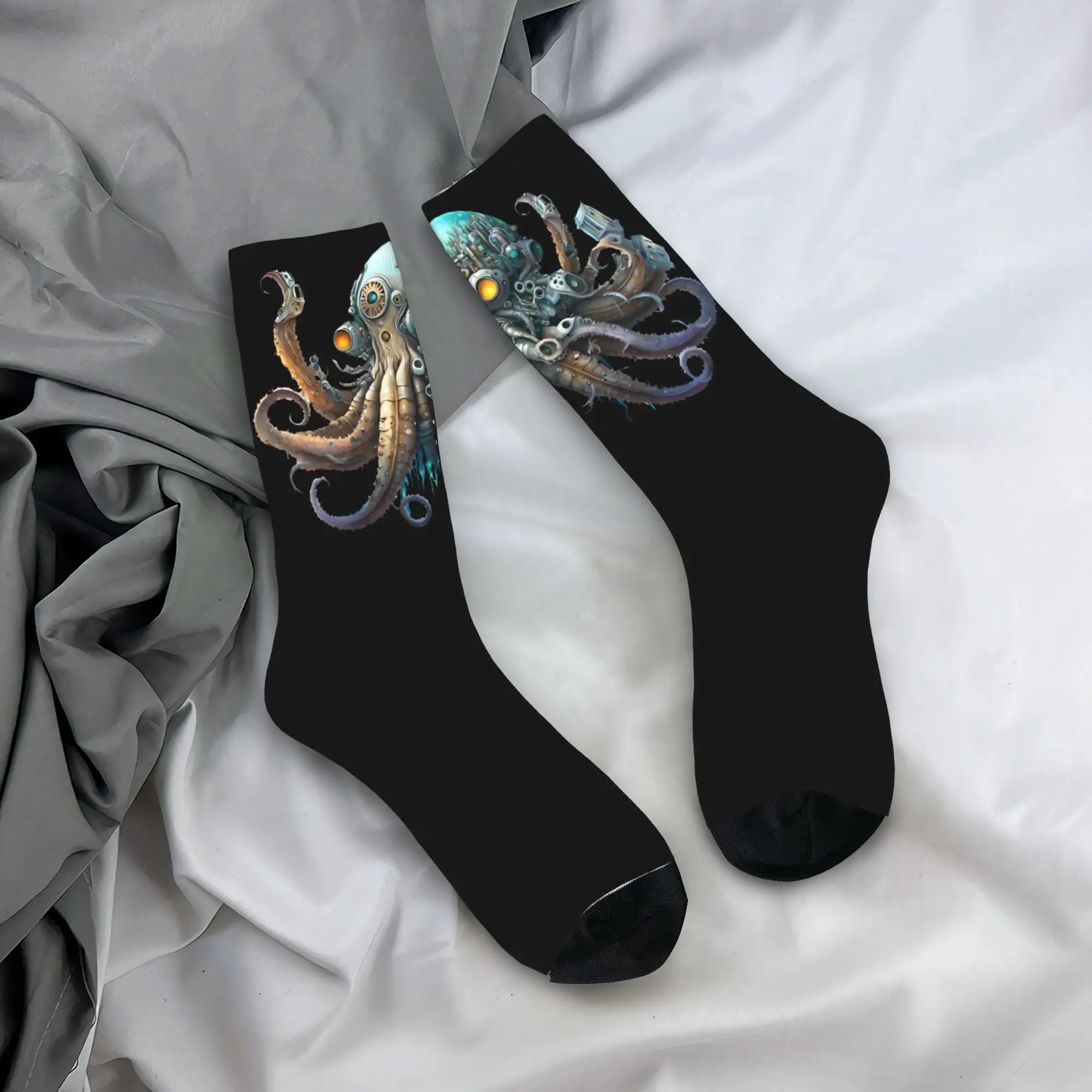

Octopus Orange Stockings Couple Socks High Quality Vintage Socks Autumn Outdoor Sports Anti Skid Printed Socks Gift