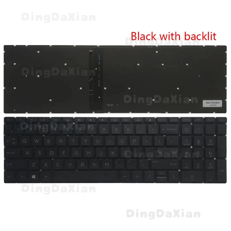 Teclado de Laptop US Novo para HP Pavilion X360 15-DQ 15T-DQ TPN-W140 ZBook 15v G5 TPN-C134 ZHAN 99 G1