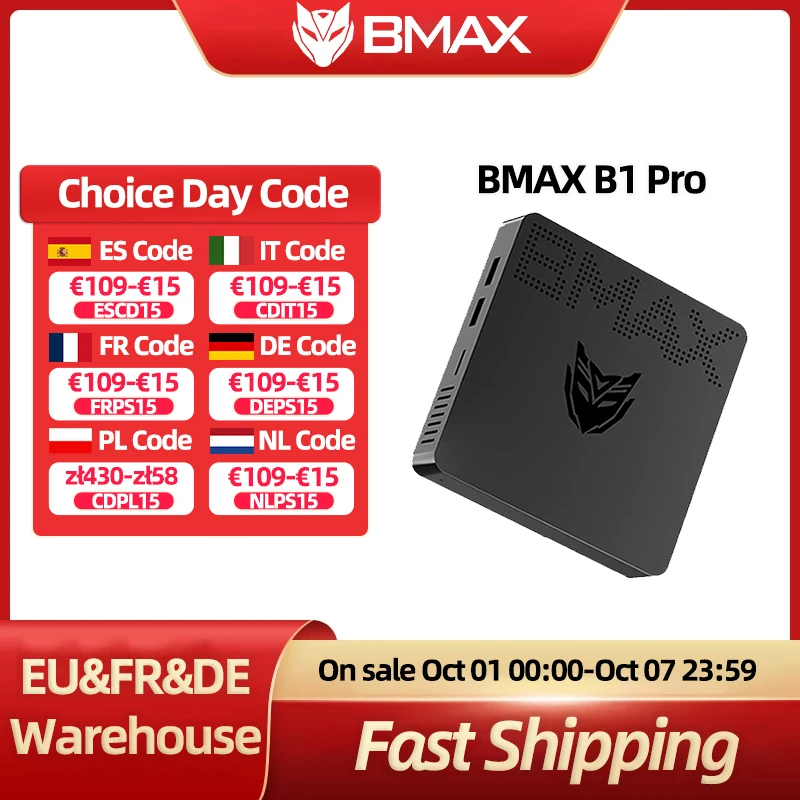 كمبيوتر صغير BMAX B1PRO ويندوز 11 برو 8 جيجابايت رام 128 جيجابايت روم N4000 مايكرو كمبيوتر مكتبي ثنائي النطاق واي فاي كمبيوتر صغير