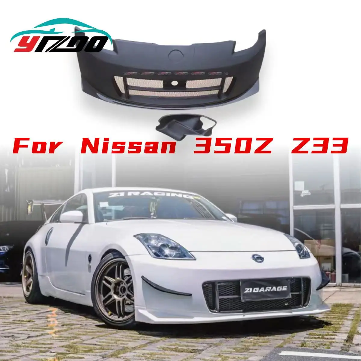 

For Nissan 350Z Nismo 2nd generation, modified with resin fiber large surrounding Z33, front face and front bar with sh
