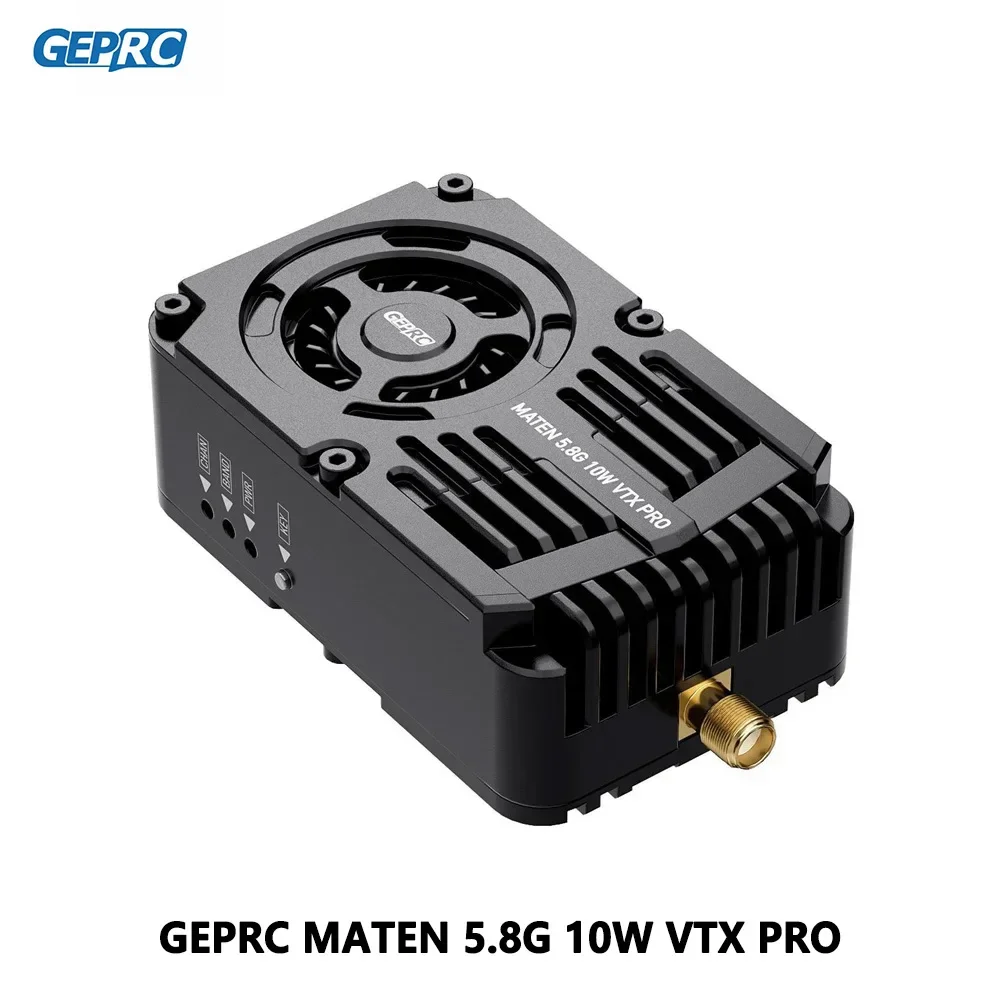 RoRuSGEPRC MATEN 5.8G 10W VTX PRO Adjustable Power FPV Transmitter OSD W/Fan Support IRC Tramp Protocol Long Range FPV