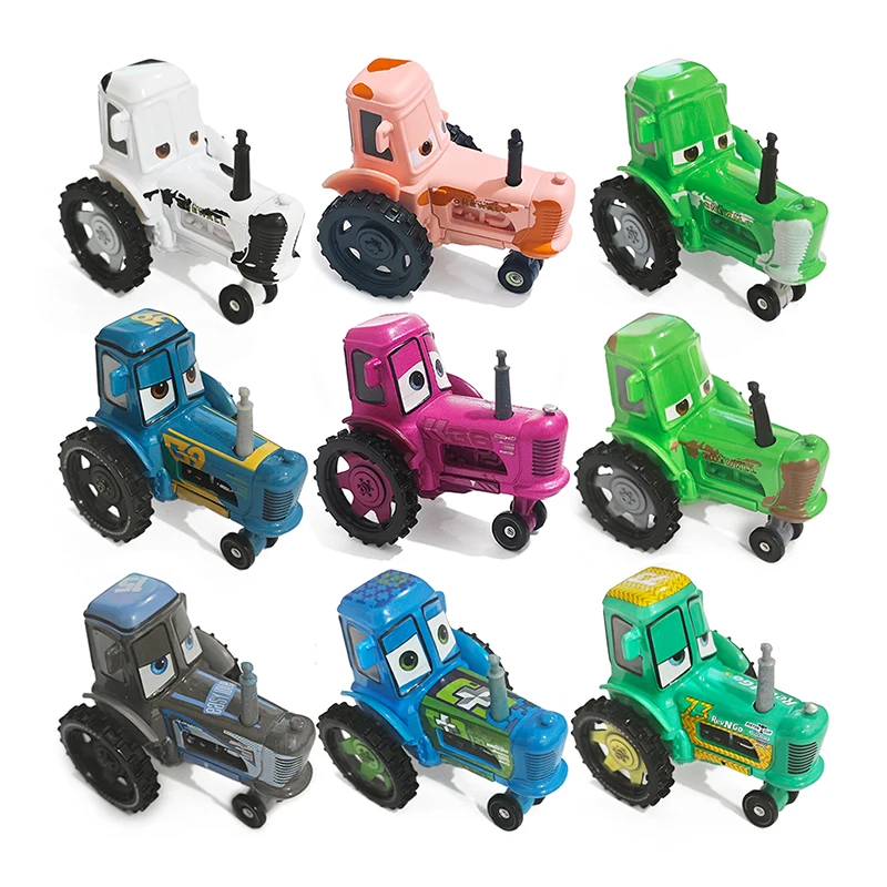 Cartoon Pixar Cars Tractors 1/55 Metal Die Casting Model Car Alloy Material Anime Figure Collectibles Racing Toys Birthday Gifts