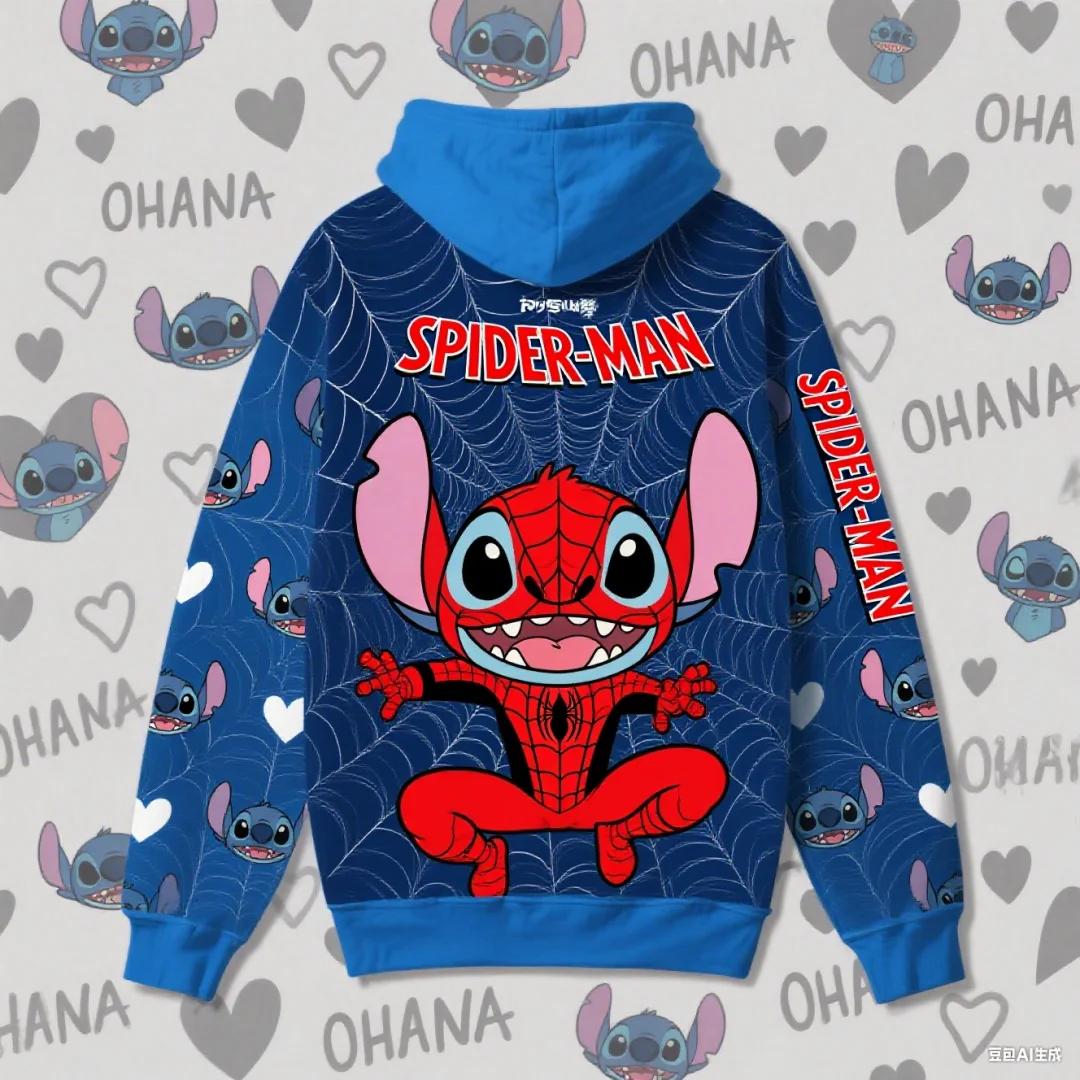 Sudadera con capucha gráfica de Stitch de Disney con estampado 3d, moda de otoño, sudaderas de ocio Y2k, sudaderas con capucha para niños, sudaderas con capucha para hombres y mujeres