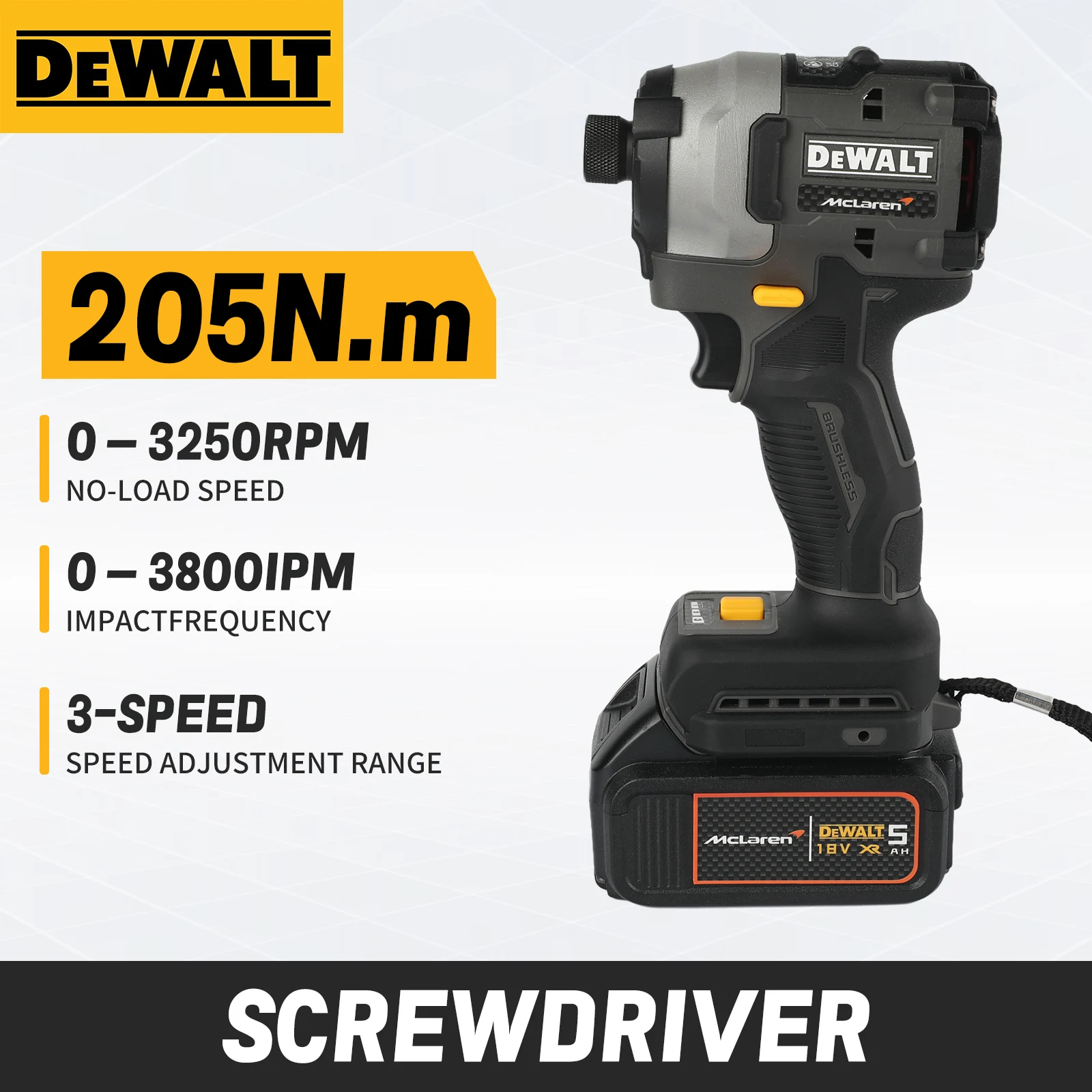 

DeWalt DCF85m 205N.m Cordless Screwdriver 3250rpm Adjustable Speed Brushless Electric Cordless Screwdrivers Power Tools