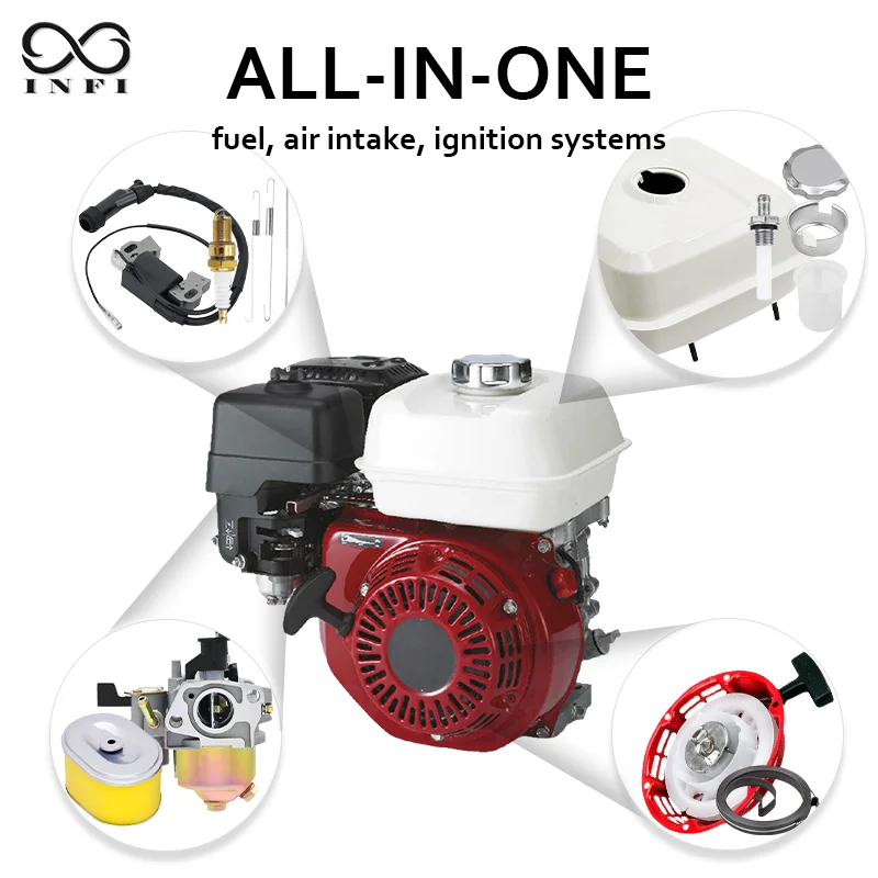 All-in-One Engine Fuel Tank Kit for Honda GX Series & Predator Engines, Includes Carburetor, Starter, Spark Plugs, Ignition Coil