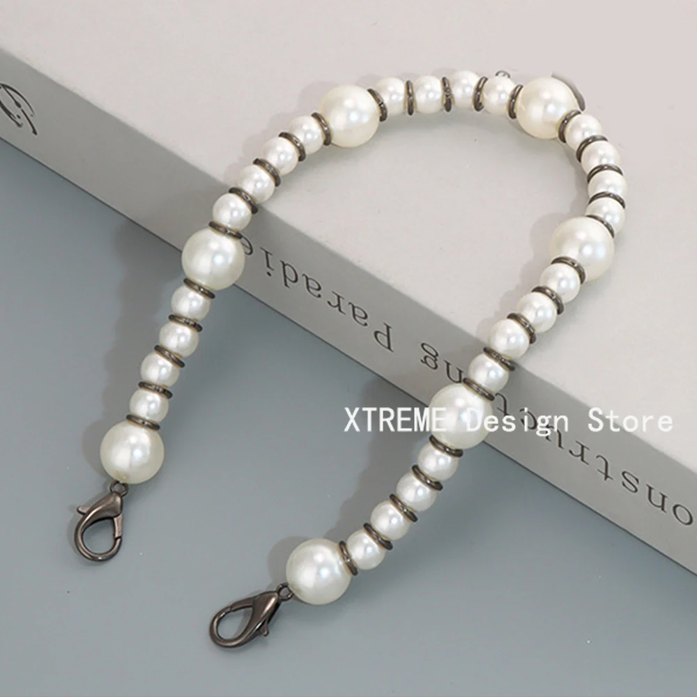 Fashion Pearl Strap For Bags DIY Purse Handbag Handles Replacement Short Imitation Pearl Bead Chain For Handbag Multifunctional