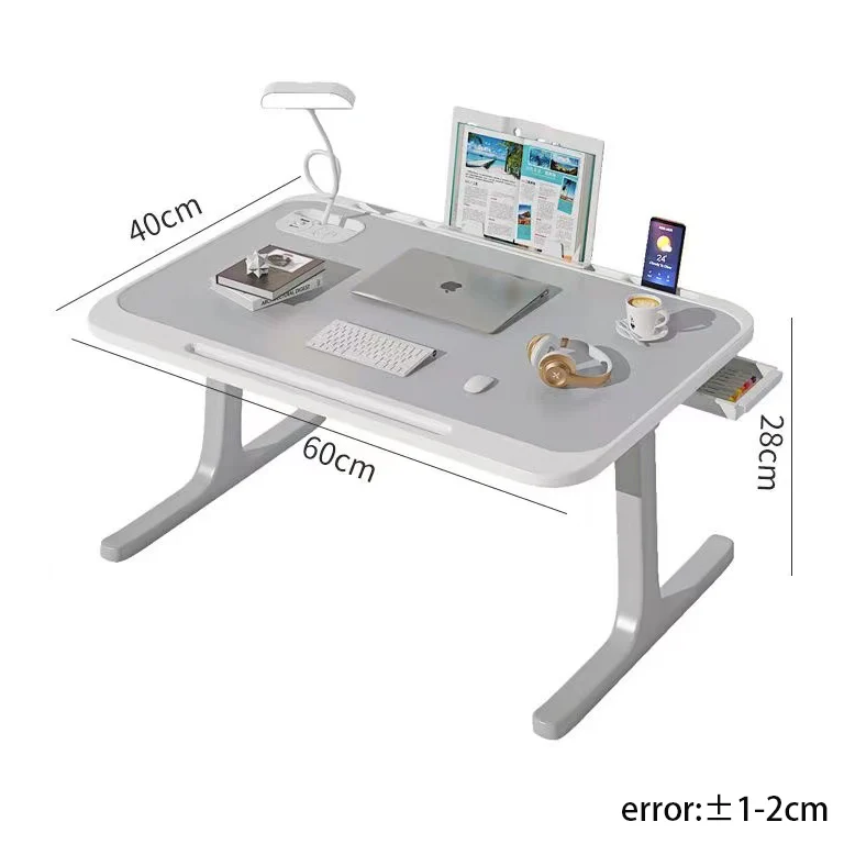 Laptop Lap Mesa para Cama, Mesa Bandeja Pequeno-almoço com Gaveta, Trabalho e Jogos