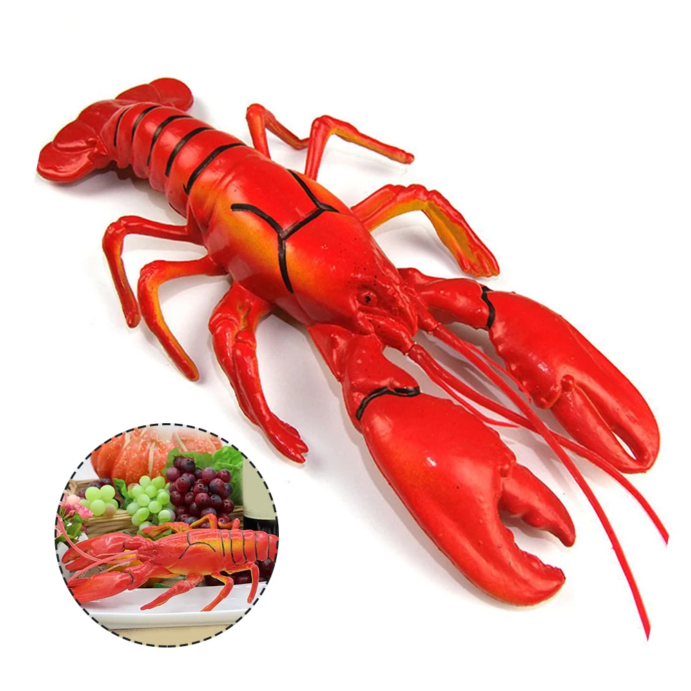 1pcs Simulation Lobster Model Toys Decor Creative Realistic Lobster Shape Decor Hotel Restaurant Decor Artificial Foods Props