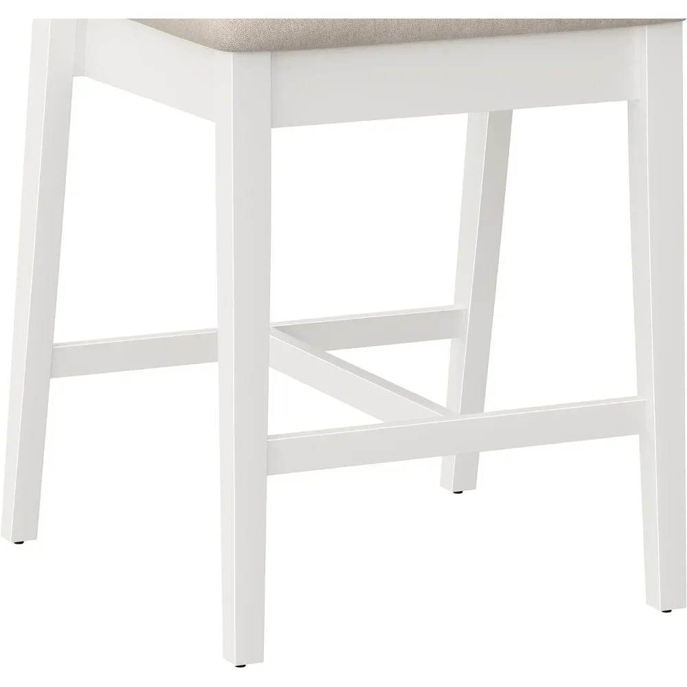 Bar stool furniture Dresden Wooden counter stool, white