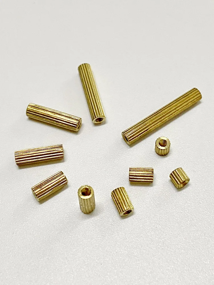 

Brass Material Metal Fasteners Cylindrical Support Column M2 Internal Thread Nut Length 3 To 30mm PCB Board Isolation Studs