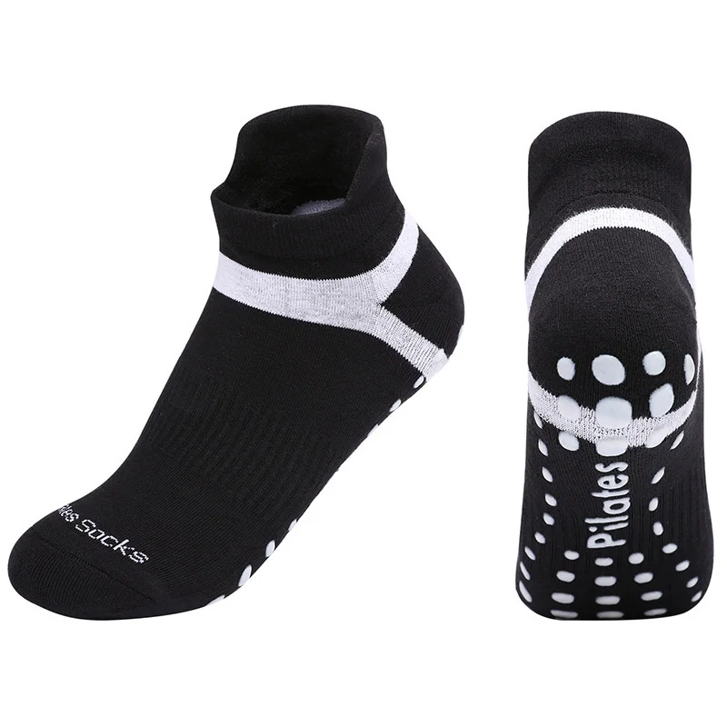 2023 Plus Size Women Yoga Terry Pilates Men Sport Socks Cotton Anti-Slip Compression Fitness Gym Dance Playground Floor Ankle So