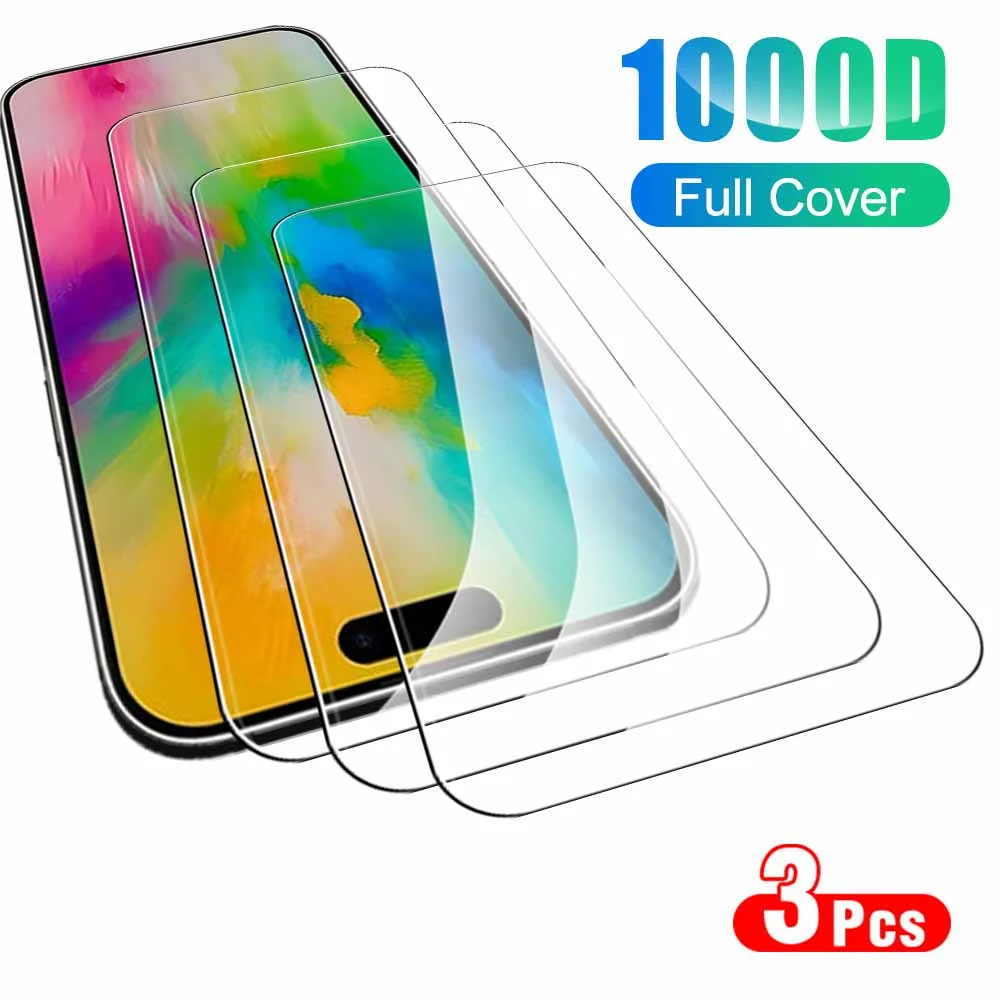 3PCS Protective Glass Case For iPhone 16 Pro Max Tempered Glass iPhone16 Pro 16Pro Max ihpone 16 Plus 5G Screen Protectors Films