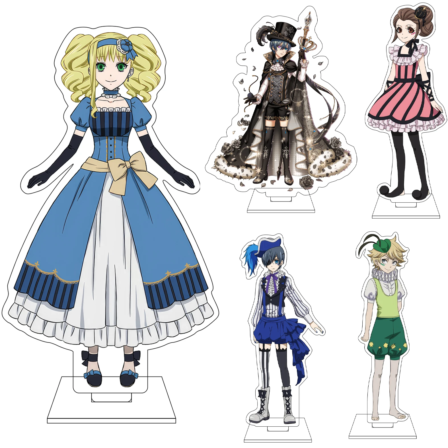 16CM Anime Black Butler Cosplay Acryl-Figur Ständerplatte Erizabesu·middofōdo Ciel Phantomhive Meirin Ornamente Geschenke