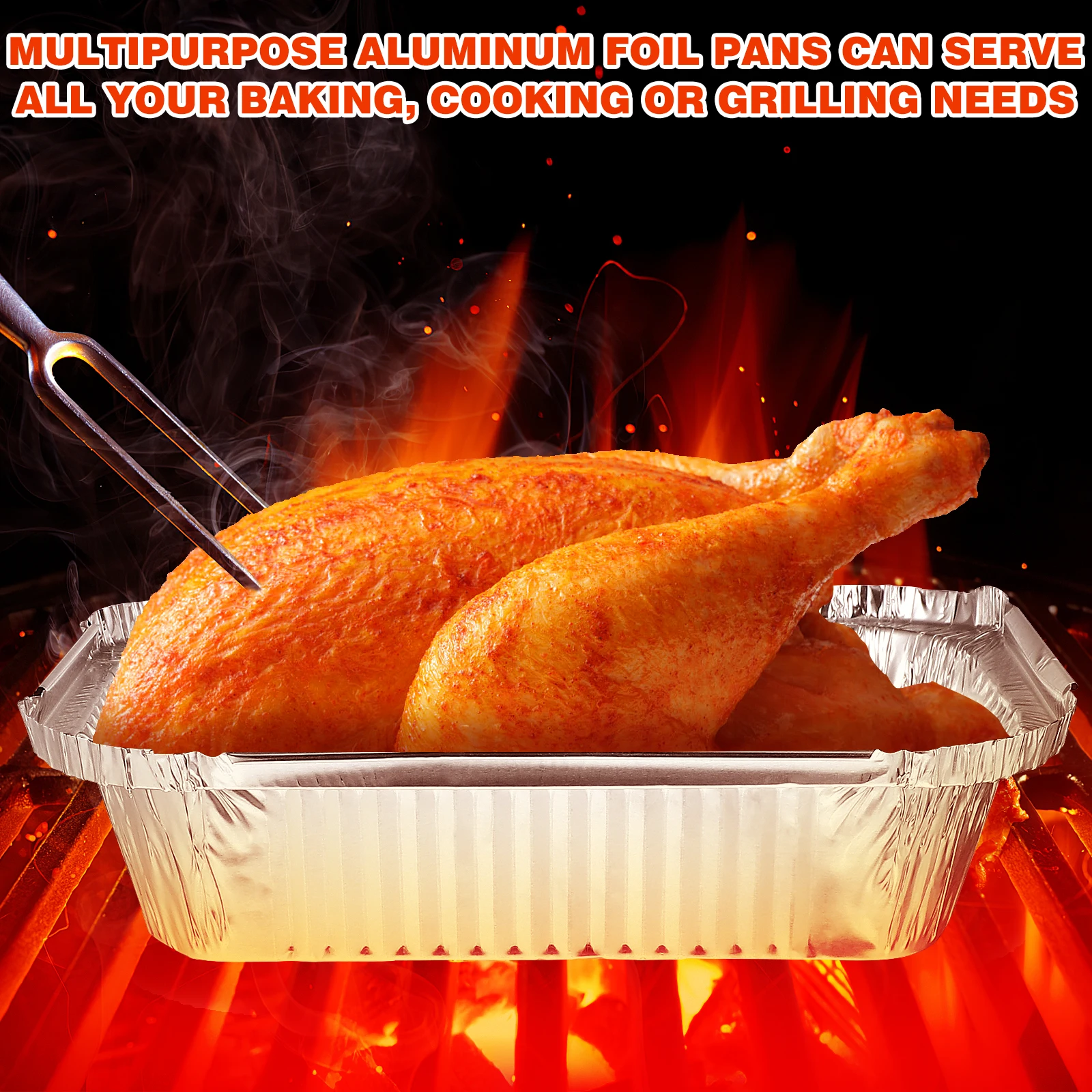 

20 pcs BBQ Grill Plate Aluminum Foil Baking Oven Trays Disposable Large Capacity Broiler Pans Tins Heat Evenly