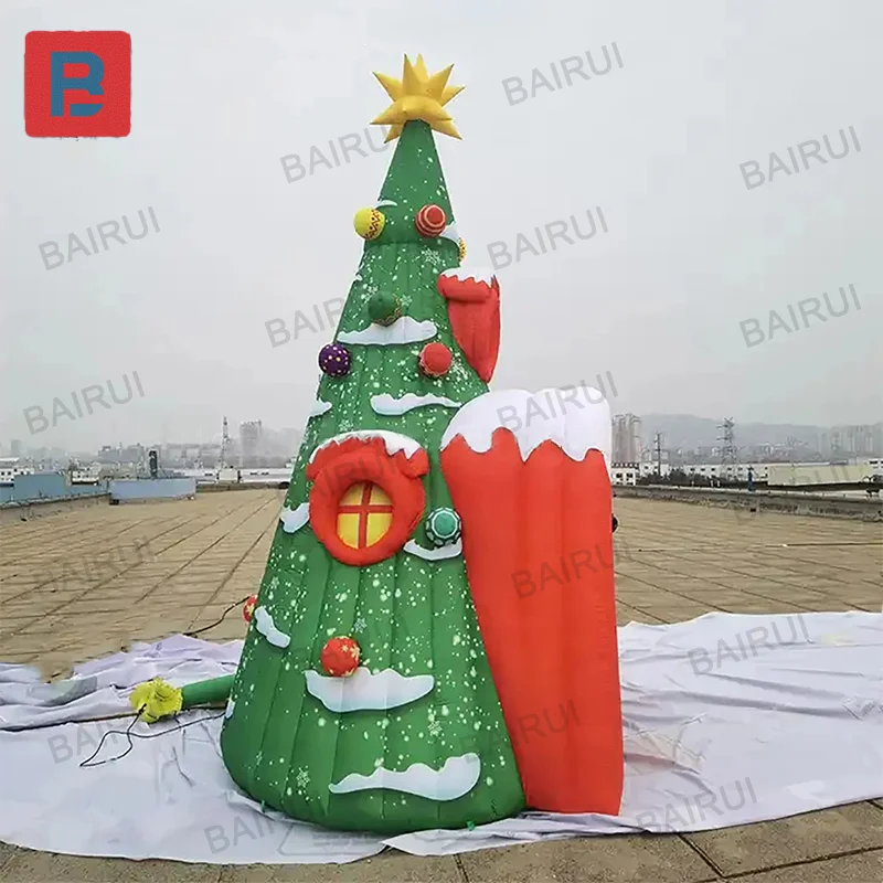 2025 albero gonfiabile di Natale casa parco giochi per bambini decorazione casa di palloncini nuova casa per tenda regalo di Babbo Natale