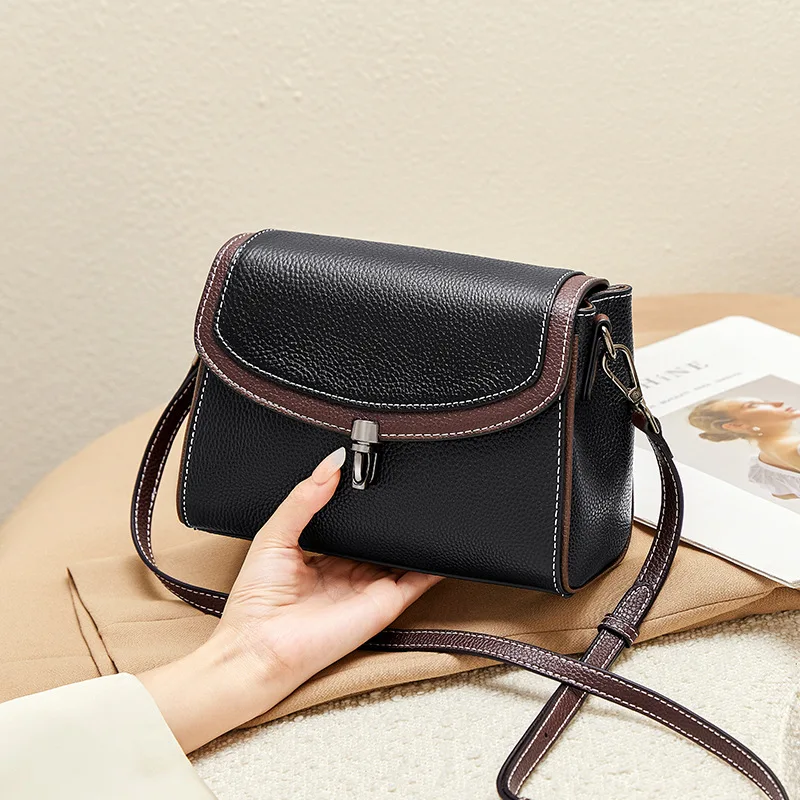 Women Fashion Solid Color Shoulder Handbags Female Simple PU Leather Messenger Bag Large Capacity Purse Flap Crossbody Bags