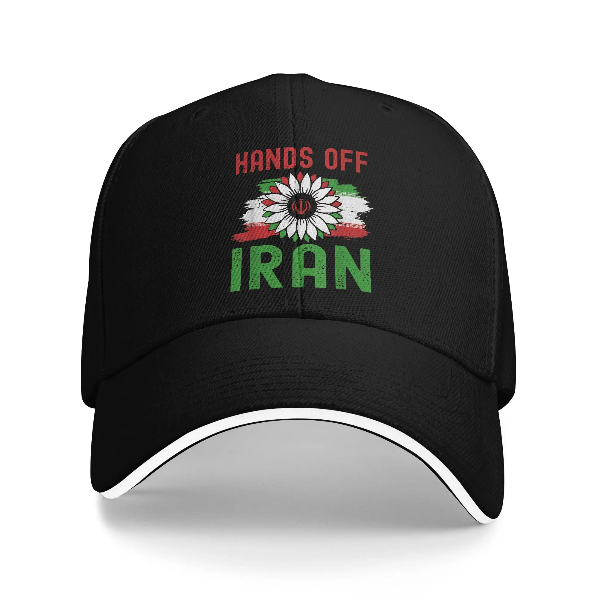 Summer Casual Baseball Cap Hands Off Iran Hunting Camping Trucker Hat For Unisex-Teens Sun-Proof  y2k Funny Baseball Caps