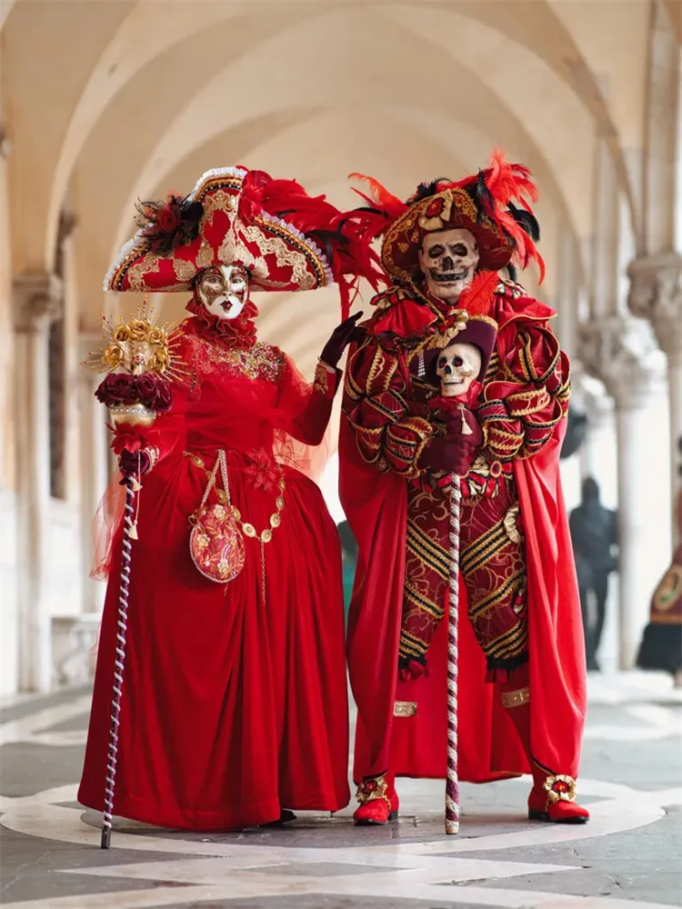 

Thantom of the Opera Red Death Costume Tudor Elizabethan King Red Costume Renaissance Royal Noble Aristocrat Venice Ball Gown