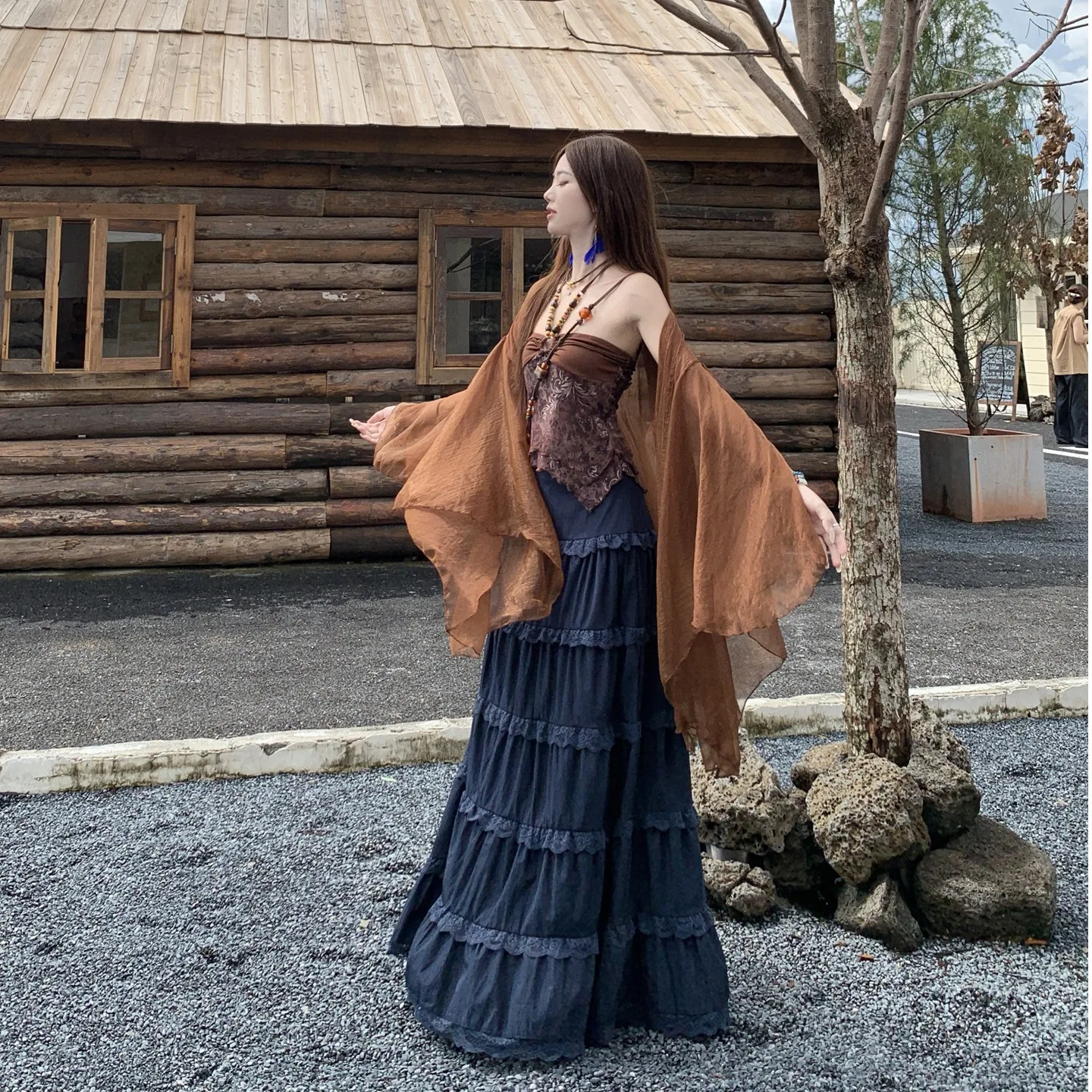 

Женский топ n Vaion Ne, подвесной жилет-комплект с юбкой Bell Sves, дорожная одежда, материал из полиэстера