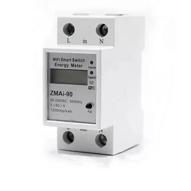 UEMON Single Phase Digital Electric Energy Monitor Smart Home Wireless Power Meter WiFi Power Consumption Switch