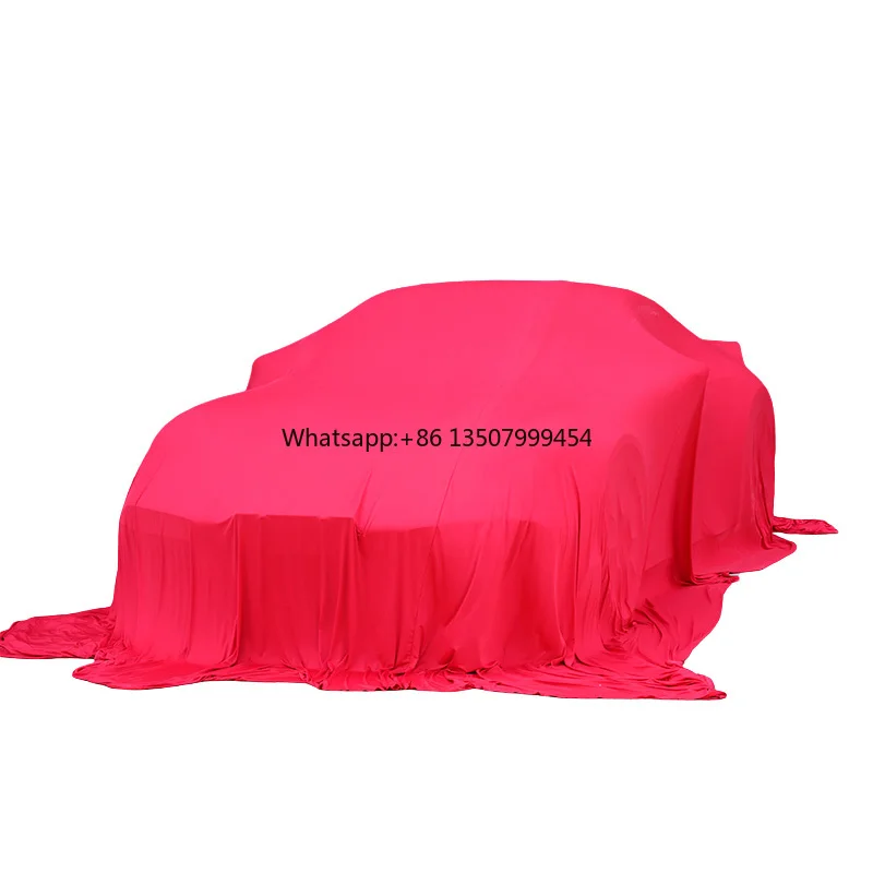 Luxury Exhibition Super Soft Shiny Car Dustproof Stretch Fabric Car Cover Used for the Unveiling Ceremony