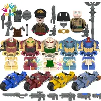 New Kids Toys Game Building Blocks Commander Soldiers Mini Action Figures Iron Armor Motorcycle Toys For Kids Christmas Gifts