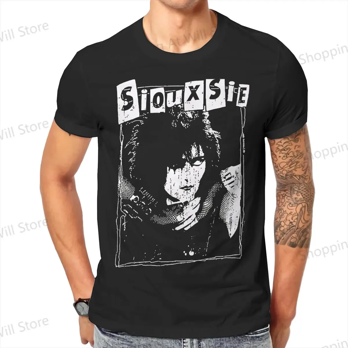 Hot selling in Summer Unisex T-shirts  Siouxsie and the Banshees Round neck short sleeved T-shirt Street Clothing S-6XL