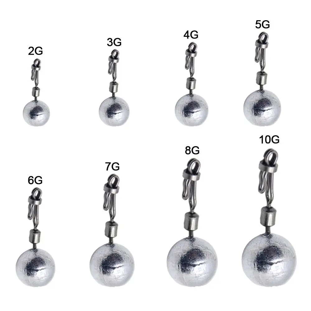 5/10PCS 2g-10g Piombini da pesca fondo concavo Pesca alla carpa Peso da pesca Zavorra Piombo conico stile pesca Peso