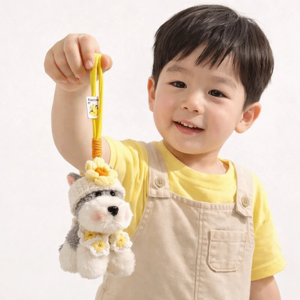 Kawaii Cartoon Puppy Bag Charm Multifunctional High-quality Bag Pendants Fluffy Cartoon Keychain Gift