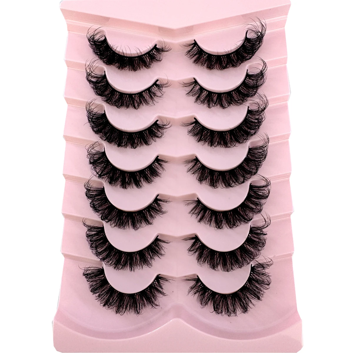 5/7 Paar russische Streifenwimpern, flauschige künstliche Nerzwimpern, Wispy-Wimpern für einen natürlichen Look, dicke, voluminöse künstliche Wimpern, lockige künstliche Wimpern – Detail 28