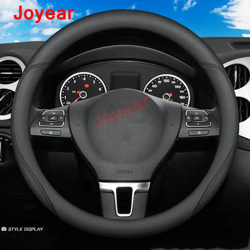 

For VW Passat 2018-2024 Car Steering Wheel Cover Anti-scratch Wear-resistant Anti-skid Interior Leather Accessories