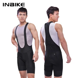 INBIKE Men's Cycling Bib Shorts Elastic Interface Pro Pad Mountain Bike Shorts Men Road Breathable Quick-Dry Bicycle Bib Tight