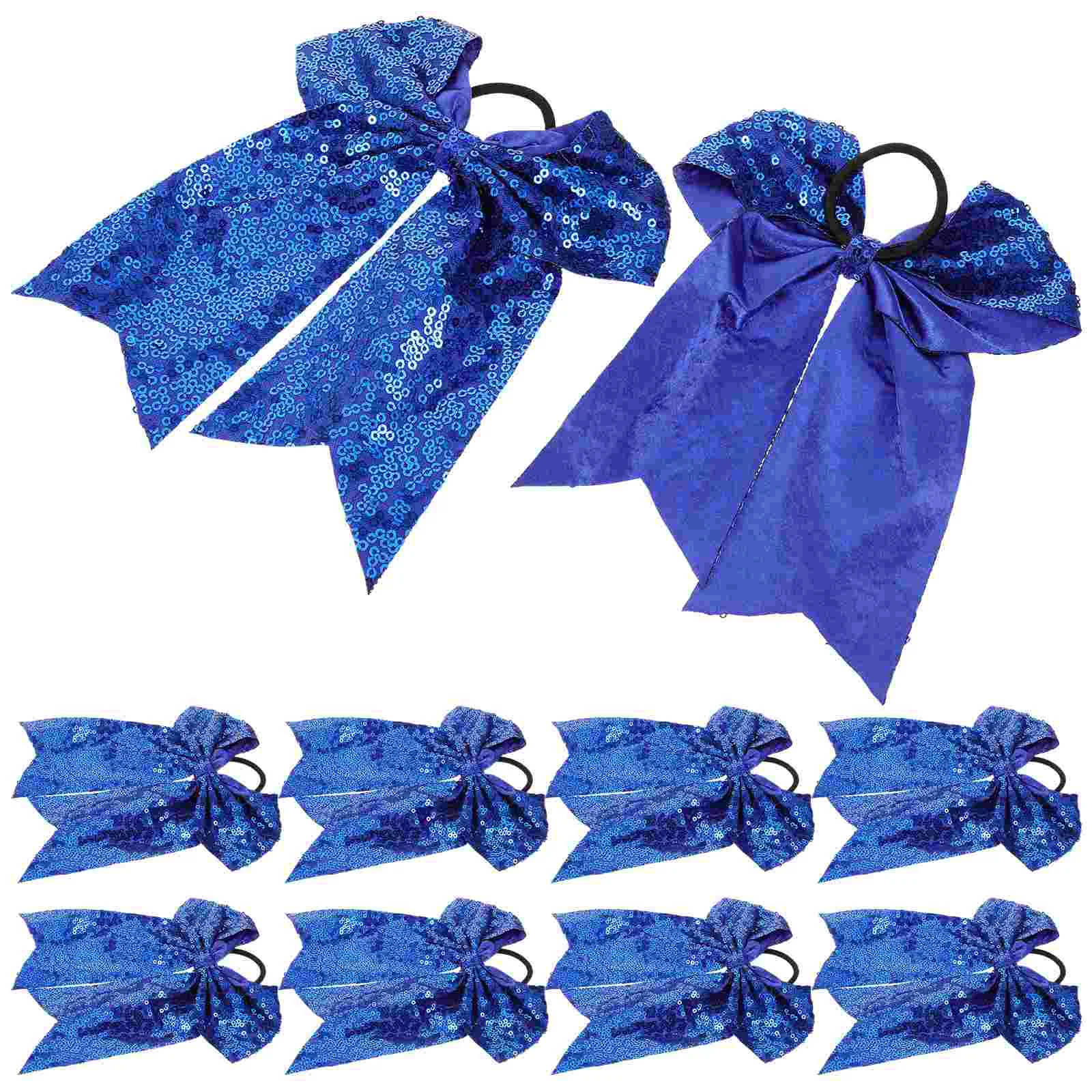 

10 Pcs Hair Accessories Girl Child Cheerleader Outfit Uniform Cheerleading Bows Cloth Ribbons