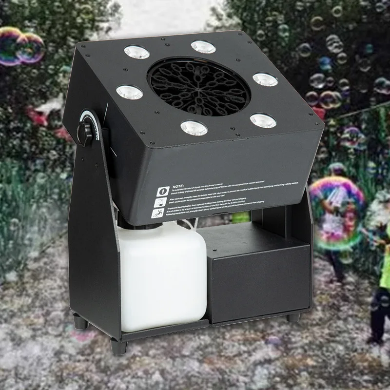 Bubble Machine LED Automatic Bubble Blowing Machine Water Park Stage Performance Special Effects Remote Control Bubble Machine
