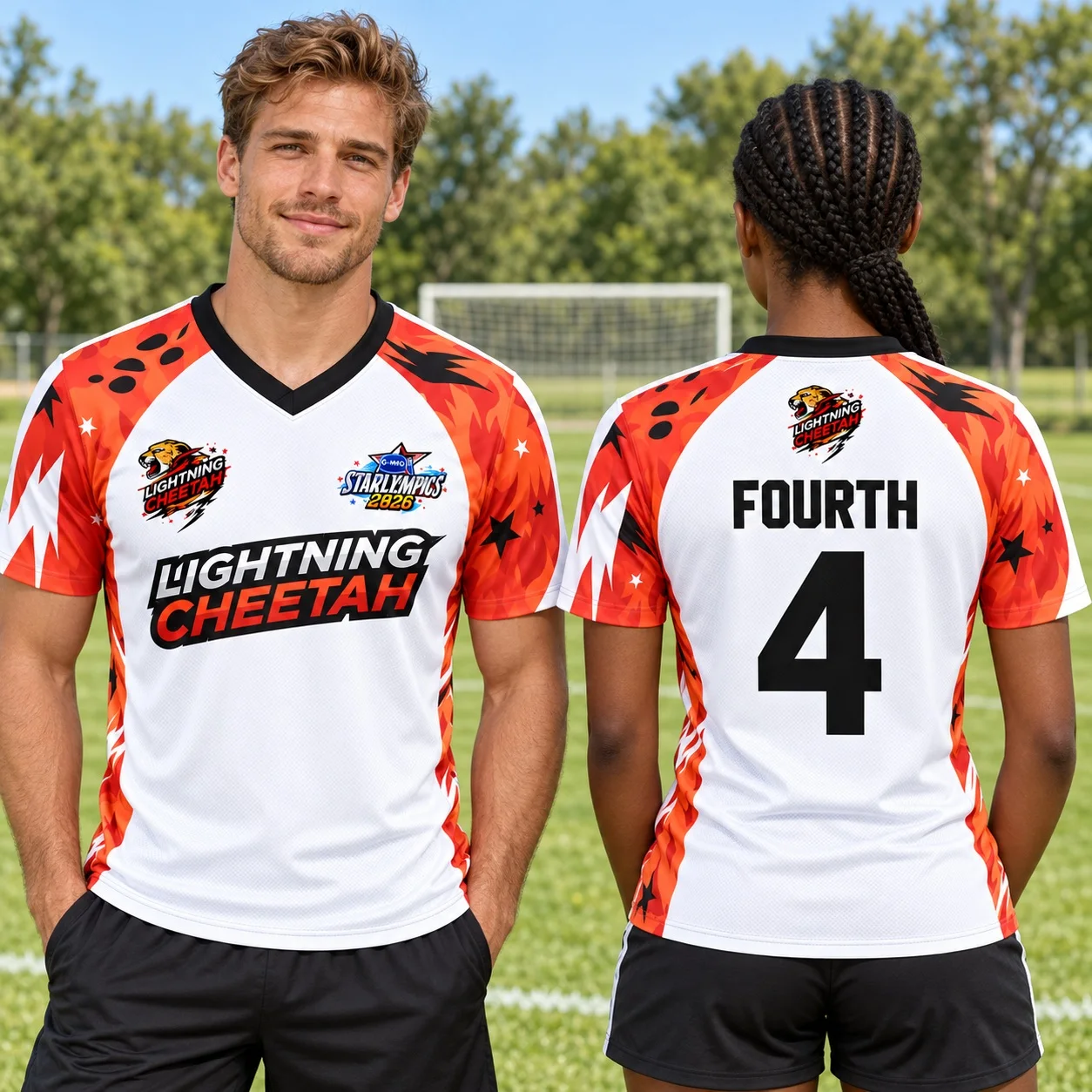 New Custom GMMTV Starlympics 2026 Lightning Cheetah FUTSAL Jersey PROM PUN TOR ING GEMINI FOURTH SEA TAWINAN OHM PAWAT Tshirt
