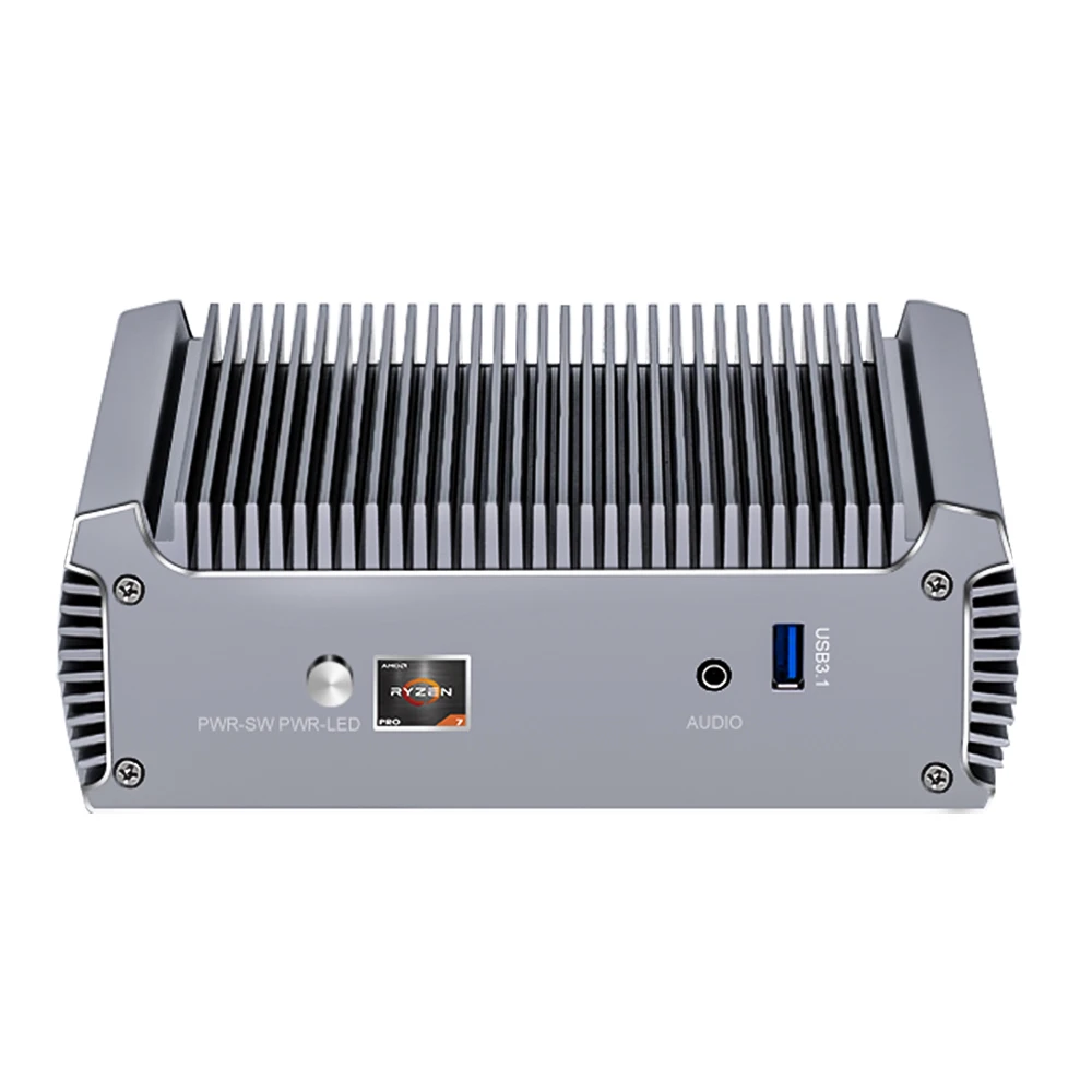 Topton Fanless AMD Mini PC Ryzen 7 7730U 5800U R5 4500U Gamer PC Computer Windows 11 Dual LAN Firewall Server 2 * HDMI2.0 WiFi6