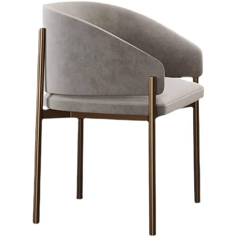 Chairs  Nordic Chair Прозрачные Стулья Cadeira 4Psc Nordic Light Luxury Stainless Steel Dining Chairs Backrest Comfortable