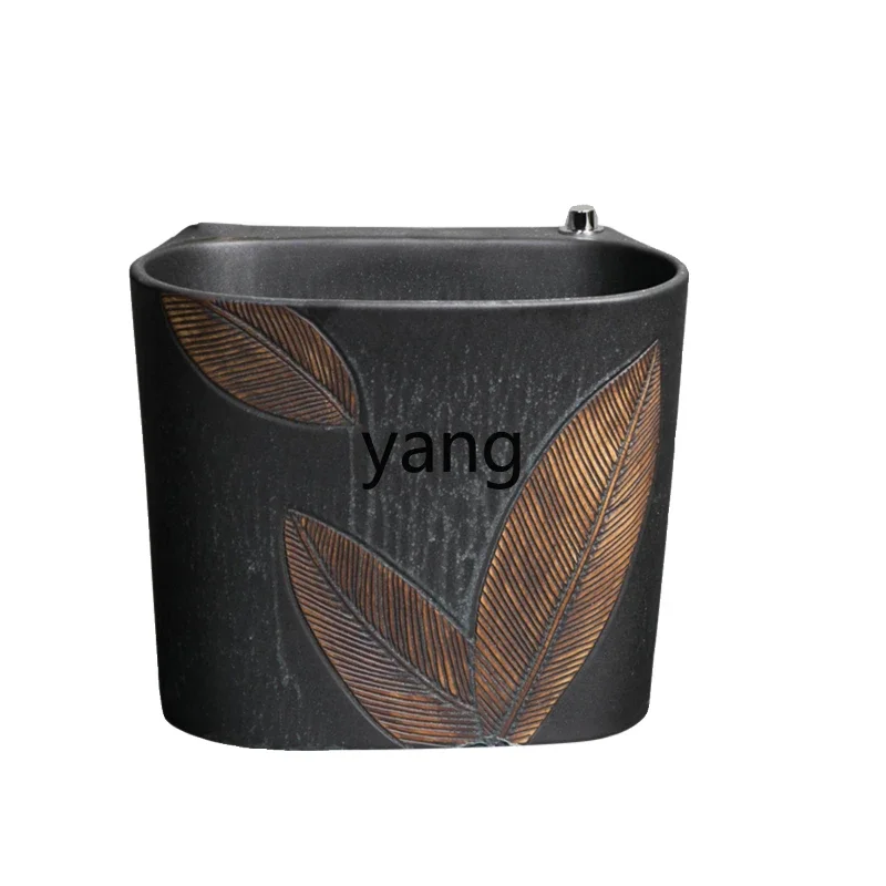 

LHH outdoor yard mop pool household balcony courtyard retro mop pool floor-to-ceiling imitation stone