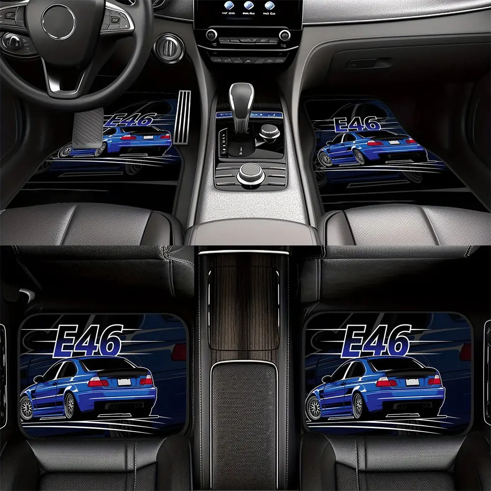 2pcs/4pcs Car Floor Mat Set - Durable Easy-Clean Polyester Material, Suitable For All Models - Stylish Minimalist Interior Acces
