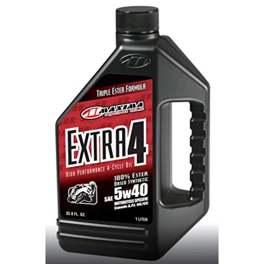 

Maxima Racing Oils 30-17901-4PK Extra4 Synthetic 4T 5w40 Motorcycle Engine Oil 1L Bottle 4-Pack for High-Performance Motorcycle