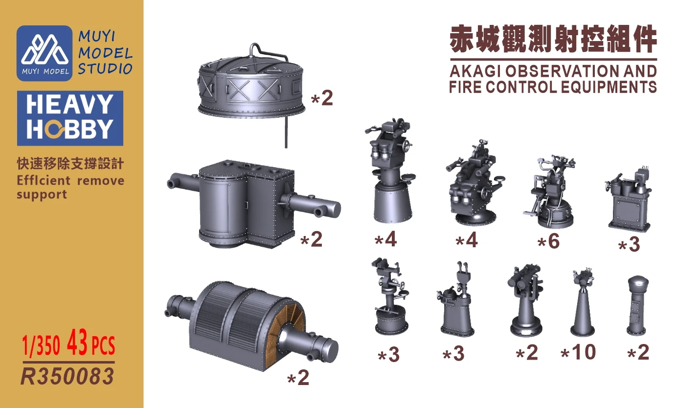 

МОДЕЛЬ MUYI R350083 1/350 AKAGIOBSERVATION ANDFIRE CONTROL EQUIPMENTS Деталь для 3D-печати