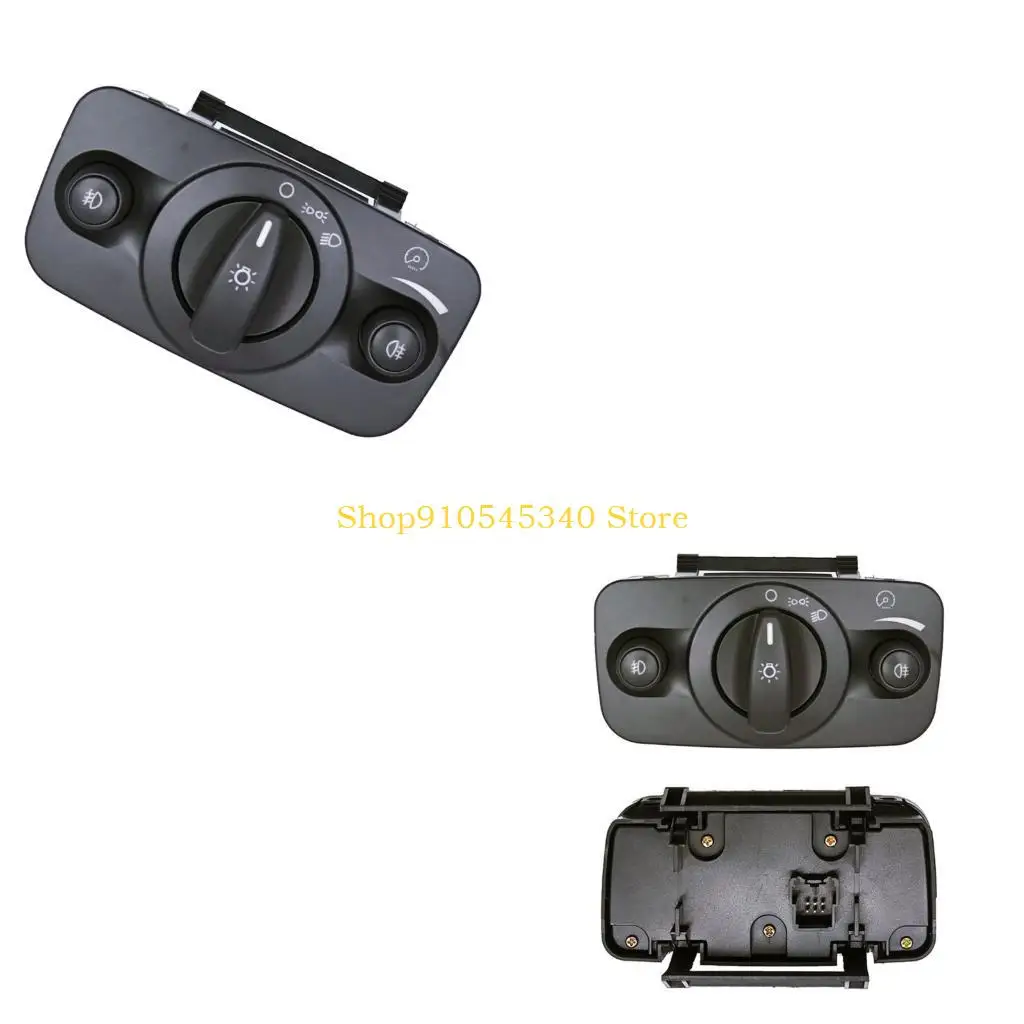 U2JA Car Light Control Switches Panel 6G9T-13A024-DF with Turning Headlamp Knob, Fog Lamp Buttons and Brightness Adjuster