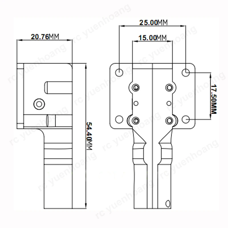 1 ensemble de train d'atterrissage en métal avec panneau fixe, prise JR, roue avant de direction, pièce d'assemblage absorbant les chocs pour avion à voilure fixe RC