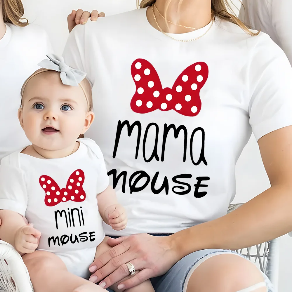 Футболка и комбинезон для мамы и мамы, с коротким рукавом