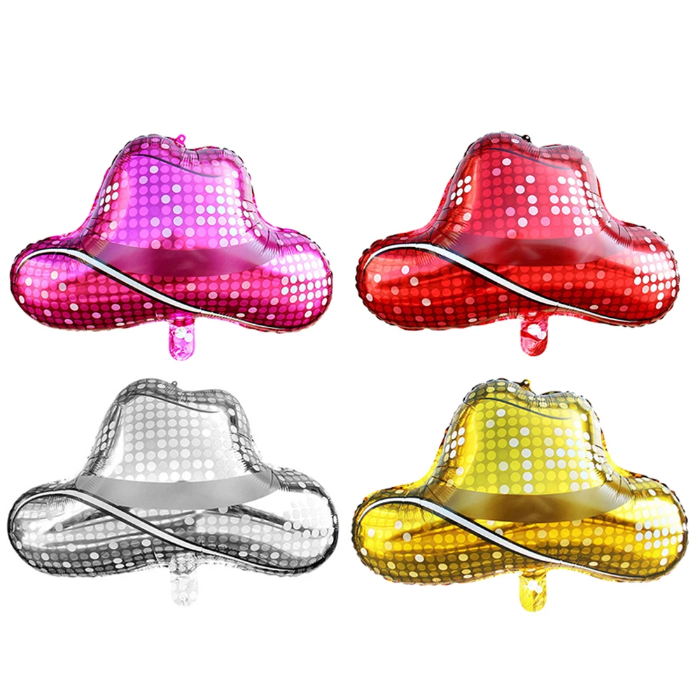 Disco Cowgirl Hat Balloon 70s 80s Disco Theme Party Decoration Dancing Queen Bachelorette Party Birthday Party Decoration