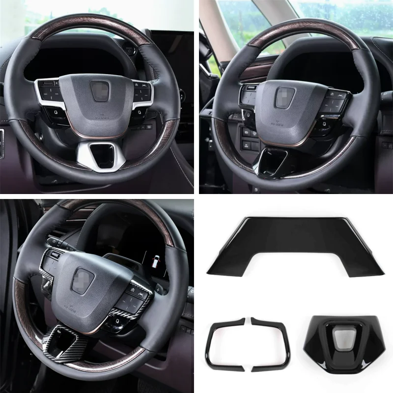 

For Toyota ALPHARD VELLFIRE 2024 Interior Accessories Car Steering Wheel Frame Decoration Cover Trim Styling Carbon Fiber Look